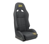 NRG Defender Water Resistant Steel Frame Suspension Seats Black w/ Black Trim & Yellow Embroidery thumbnail 4