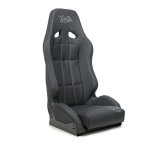 NRG Defender Water Resistant Steel Frame Suspension Seats Black w/ Black Trim & Yellow Embroidery thumbnail 8