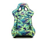 NRG FRP Bucket Seat PRISMA Green Camo Edition Vegan Matl. w/ Phone Pkt. - Green pearl back - Large thumbnail 4