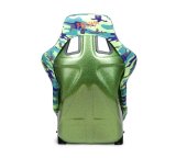 NRG FRP Bucket Seat PRISMA Green Camo Edition Vegan Matl. w/ Phone Pkt. - Green pearl back - Large thumbnail 6