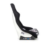 NRG FRP Bucket Seat Vegan Suede w/ Black & White Yaba Print - Large thumbnail 5