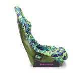 NRG FRP Bucket Seat PRISMA Green Camo Edition Vegan Matl. w/ Phone Pkt. - Green Pearl Back - Medium thumbnail 8
