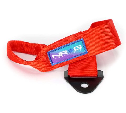 NRG Universal Tow Strap 24in Adjustable - Red thumbnail 1