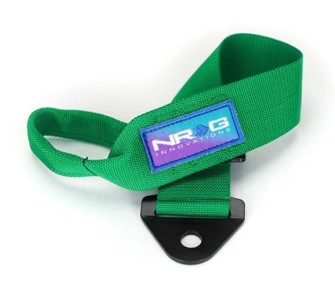 NRG Universal Tow Strap 24in Adjustable - Green thumbnail 1