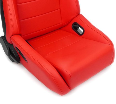 NRG Omega Reclinable Racing Seat (Pair) Red with Black Carbon Vinyl Back thumbnail 4