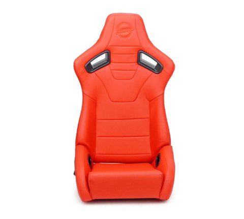 NRG Omega Reclinable Racing Seat (Pair) Red with Black Carbon Vinyl Back thumbnail 9