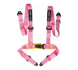 NRG 4 Point Seat Belt Harness / Buckle Lock- Pink thumbnail 2