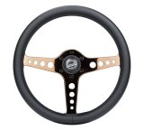 NRG Light Weight Gaming Steering Wheel - Driftz 350mm 3 Rose Gold Spokes Perforated Leather thumbnail 5