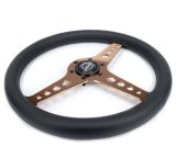 NRG Light Weight Gaming Steering Wheel - Driftz 350mm 3 Rose Gold Spokes Perforated Leather thumbnail 6