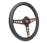 NRG Light Weight Gaming Steering Wheel - Driftz 350mm 3 Rose Gold Spokes Perforated Leather thumbnail 7
