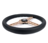 NRG Light Weight Gaming Steering Wheel - Driftz 350mm 3 Rose Gold Spokes Perforated Leather thumbnail 8