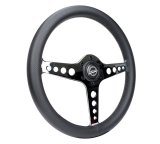 NRG Light Weight Gaming Steering Wheel - Driftz 350mm 3 Chrome Spokes Perforated Leather thumbnail 2