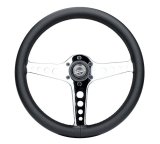 NRG Light Weight Gaming Steering Wheel - Driftz 350mm 3 Chrome Spokes Perforated Leather thumbnail 5