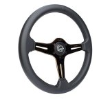 NRG Light Weight Gaming Steering Wheel - Blitz 350mm 3 Rose Gold Spokes Slits - Leather - No Dish thumbnail 3