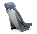 NRG GT Retro Bucket Seat - Brown PVC Leather Brown Stitching Off-White Fiberglass Back thumbnail 1