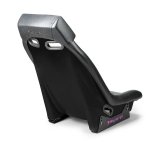 NRG GT Retro Bucket Seat - Black PVC Leather Black Stitching Black Fiberglass Back thumbnail 3