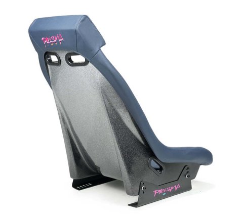 NRG GT Retro Bucket Seat - Black PVC Leather Yellow Stitching Yellow Glitter Fiberglass Back thumbnail 7