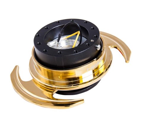 NRG Quick Release Kit Gen 3.0 - Black Body / Rose Gold Ring w/Handles