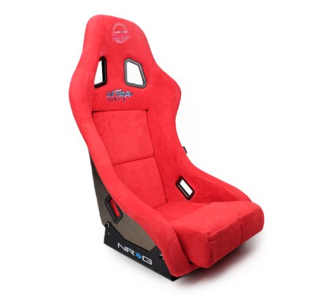 NRG FRP Bucket Seat ULTRA Edition - Medium (Red Alcantara/Pearlized Back) thumbnail 4