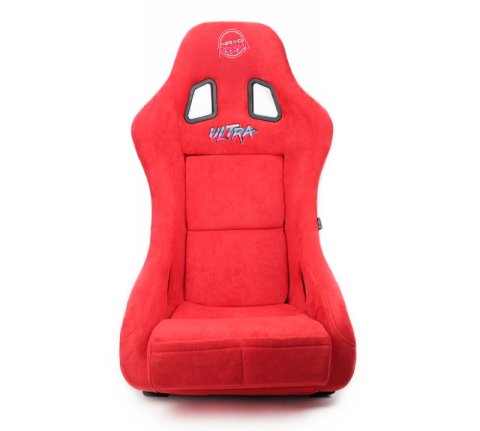NRG FRP Bucket Seat ULTRA Edition - Medium (Red Alcantara/Pearlized Back) thumbnail 5