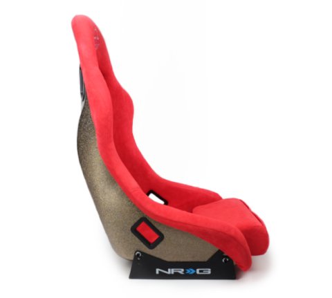NRG FRP Bucket Seat ULTRA Edition - Medium (Red Alcantara/Pearlized Back) thumbnail 6
