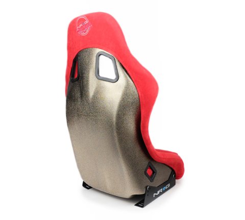 NRG FRP Bucket Seat ULTRA Edition - Medium (Red Alcantara/Pearlized Back) thumbnail 8