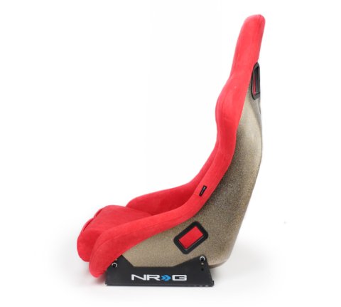 NRG FRP Bucket Seat ULTRA Edition - Medium (Red Alcantara/Pearlized Back) thumbnail 9