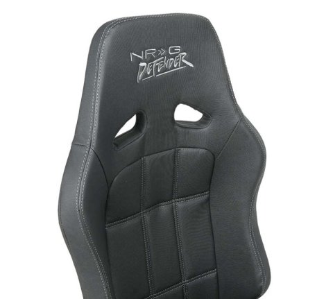 NRG Defender Water Resistant Steel Frame Susp. Seat - Purple w/ Pink Trim/Defender Logo/Side Bracket thumbnail 2