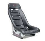 NRG GT Retro Bucket Seat - Black PVC Leather Black Stitching Multicolor Fiberglass Back w/ Glitter thumbnail 1