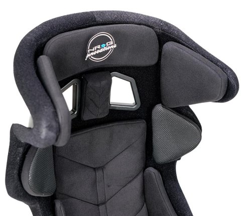 NRG FIA Competition Seat w/ Head Containment & Comp Fabric FIA Velcro Paddings - Thin Cushion (Blk) thumbnail 1