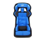 NRG FIA Competition Seat w/ Head Containment & Comp Fabric Velcro Paddings Snug Thick Cushion - Blue thumbnail 7