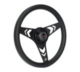 NRG Aluminum Steering Wheel 330mm - Arow Cutout - Ergonomic Grip - Anadized Black thumbnail 3