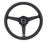 NRG Aluminum Steering Wheel 330mm - Heritage Solid Spoke - Ergonomic Grip - Anadized Black thumbnail 1