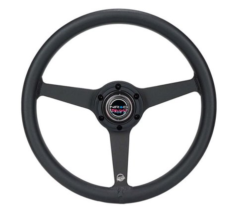 NRG Aluminum Steering Wheel 330mm - Heritage Solid Spoke - Ergonomic Grip - Anadized Black