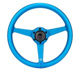 NRG Aluminum Steering Wheel 330mm - Heritage Solid Spoke - Ergonomic Grip - Anadized Blue thumbnail 1