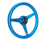 NRG Aluminum Steering Wheel 330mm - Heritage Solid Spoke - Ergonomic Grip - Anadized Blue thumbnail 2