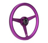 NRG Aluminum Steering Wheel 330mm - Heritage Solid Spoke - Ergonomic Grip - Anadized Purple thumbnail 3