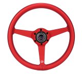 NRG Aluminum Steering Wheel 330mm - Heritage Solid Spoke - Ergonomic Grip - Anadized Red thumbnail 1