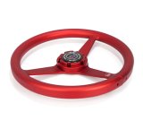 NRG Aluminum Steering Wheel 330mm - Heritage Solid Spoke - Ergonomic Grip - Anadized Red thumbnail 2