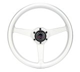 NRG Aluminum Steering Wheel 330mm - Heritage Solid Spoke - Ergonomic Grip - Anadized Silver thumbnail 1