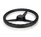 NRG Aluminum Steering Wheel 330mm - Extra Light - Ergonomic Grip - Anadized Black thumbnail 3