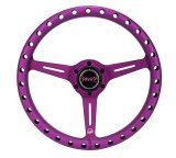 NRG Aluminum Steering Wheel 330mm - Extra Light - Ergonomic Grip - Anadized Purple thumbnail 1
