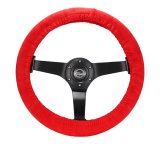 NRG Steering Wheel Cover - Red Stretch Micro Fiber w/ NRG Tag thumbnail 1