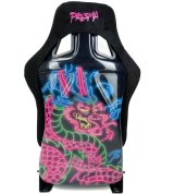 NRG FRP Bucket Seat (Large) Black Alcantara w/ Dragon Livery thumbnail 2