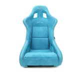 NRG FRP Bucket Seat (Large) Prisma-Chromatic Dark Teal Vegan Suede w/ Chameleon Back thumbnail 2