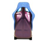 NRG FRP Bucket Seat (Medium) Prisma-Chromatic Royal Blue Vegan Suede w/ Chameleon Back thumbnail 2