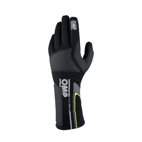 OMP Pro Mech Evo Gloves Black - Size L (Fia 8856-2018) thumbnail 2