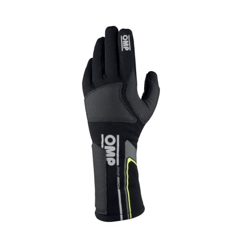 OMP Pro Mech Evo Gloves Black - Size M (Fia 8856-2018) thumbnail 1