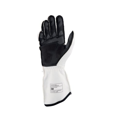 OMP Tecnica Gloves My2021 White - Size S (Fia 8856-2018)