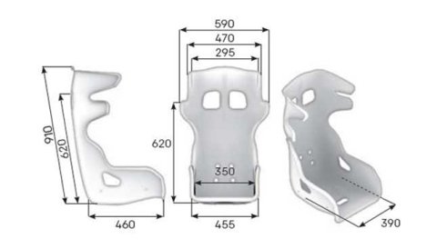 OMP HTE Series Evo Fiberglass Seat - Black thumbnail 2